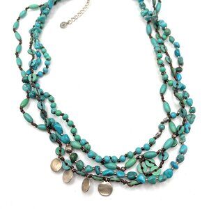 N2886 Retired Silpada Sterling Silver TICKLE ME Turquoise Necklace